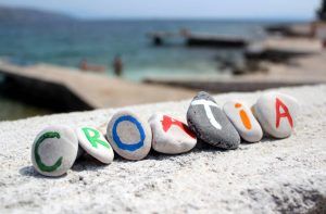 Croatia rocks on the beach