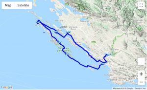 Itinerary Sukošan - Kornati - Skradin