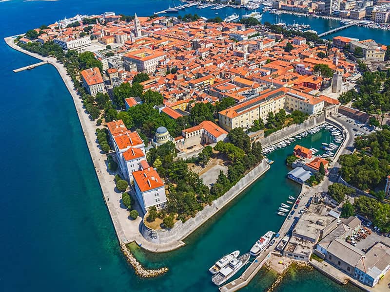 Zadar charter area itinerary