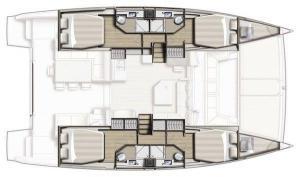 Bali 4.0 layout Catamaran Charter Croatia