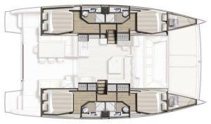 Bali 4.0 layout Catamaran Charter Croatia