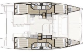 Bali 4.0 layout Catamaran Charter Croatia