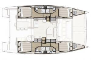 Bali 4.3 layout Catamaran Charter Croatia