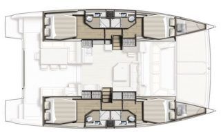 Bali 4.3 layout Catamaran Charter Croatia