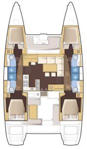 Catamaran Charter Croatia Lagoon 450 what is a catamaran layout