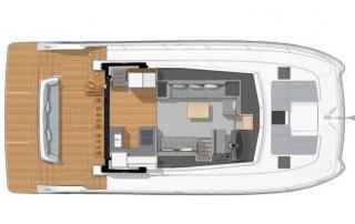 Fountaine Pajot MY 44 layout Power Catamaran Charter Croatia