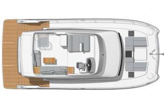 Fountaine Pajot MY 44 layout Power Catamaran Charter Croatia