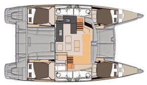 Fountaine Pajot Helia 44 layout Catamaran Charter Croatia