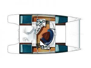 Fountaine Pajot Lavezzi 40 layout Catamaran Charter Croatia