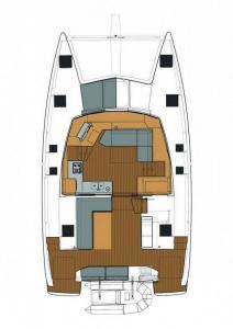 Fountaine Pajot Lucia 40 layout Catamaran Charter Croatia