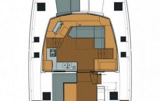 Fountaine Pajot Lucia 40 layout Catamaran Charter Croatia