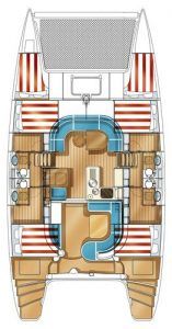 Nautitech 441 layout Catamaran Charter Croatia
