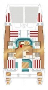 Nautitech 47 layout Catamaran Charter Croatia