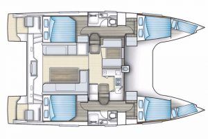 Nautitech Open 40 layout Catamaran Charter Croatia