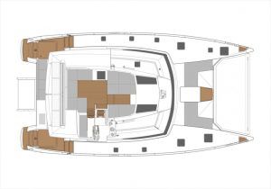 Fountaine Pajot Saba 50 layout Catamaran Charter Croatia