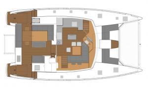 Fountaine Pajot Saba 50 layout Catamaran Charter Croatia