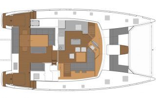 Fountaine Pajot Saba 50 layout Catamaran Charter Croatia