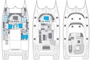 Sunreef Power 80 MY layout Catamaran Charter Croatia