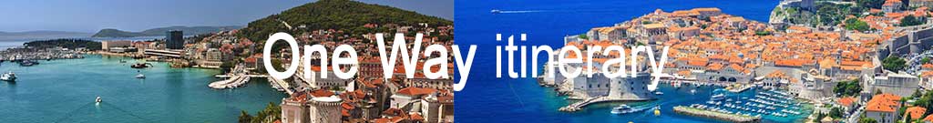 One way Dubrovnik - Split tinerary