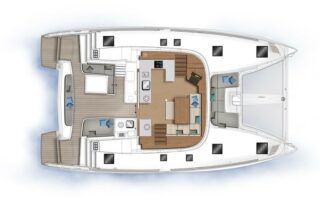 Lagoon 46 Catamaran Charter Croatia Official Layout 1