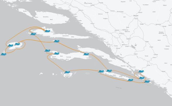 14-days Slano – Korčula – Hvar – Vis – Lastovo