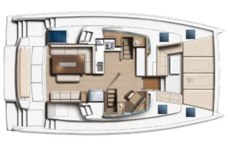 Bali 4.6 Catamaran Charter Croatia Layout 2