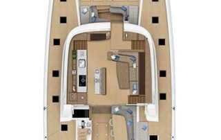 Lagoon Sixty 5 Catamaran Charter Croatia Layout 2