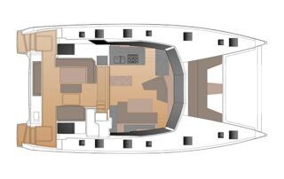 Fountaine Pajot Aura 51 Crewed Catamaran Charter Croatia Layout 1