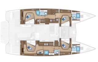 Lagoon 55 Crewed Catamaran Charter Croatia Layout 2