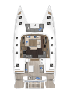 Lagoon 51 Catamaran Yacht Charter Croatia Layout 4