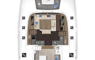 Lagoon 51 Catamaran Yacht Charter Croatia Layout 4