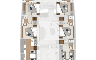 Lagoon Sixty 7 Catamaran Charter Croatia Layout