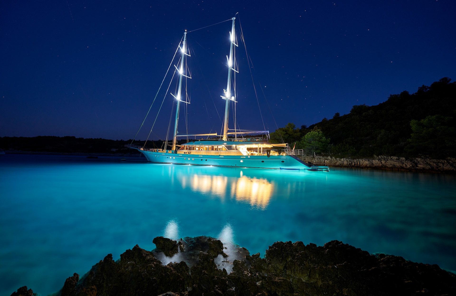 powered catamarans for charter in Croatia can navigate excluded bays