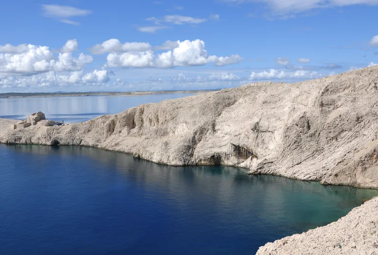 Rocky limestone bay on the Croatian coast